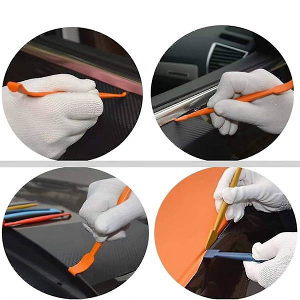 Fordon Vinyl Wrap Verktygssats, 7 Miniatyr Raklar Med Magneter