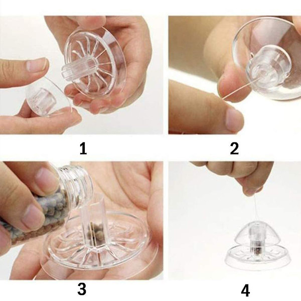 2 stycken snigelfångare för akvarier, snigel fälla, plast snigel fälla, rolig plast klar 8cm snigel fälla akvarium för att fånga