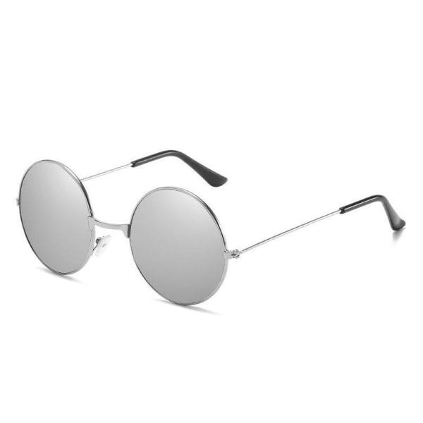 5 par trendiga runda 1960-tals John-stil flerfärgade runda solglasögon