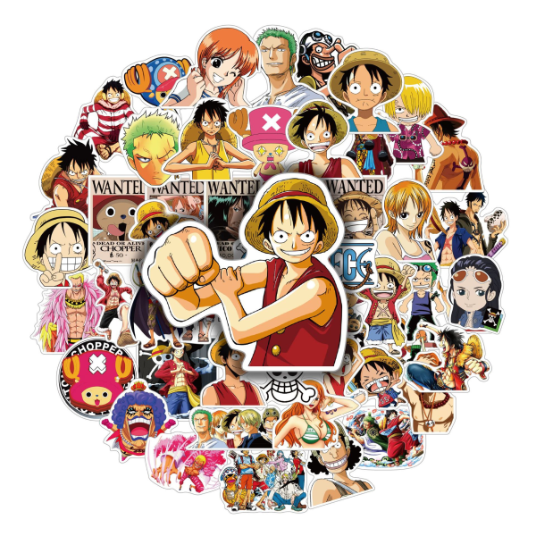 50 One Piece Klistremerker Tegneserie Anime