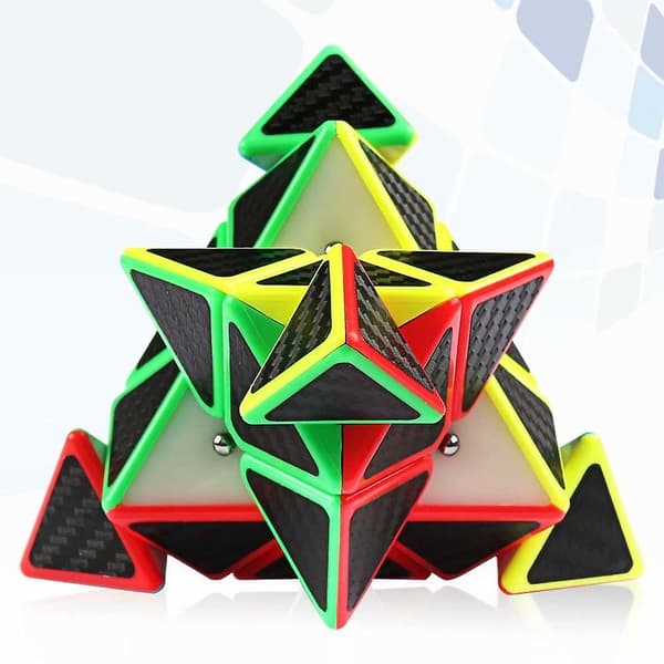 Pyraminx 3x3 Speed Cube Carbon Fiber Sticker Magic Cube Puslespil til børn