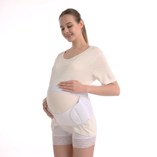 Graviditetsstøtte Barselbælte, talje/ryg/mavebånd, mavebånd (L hvid)