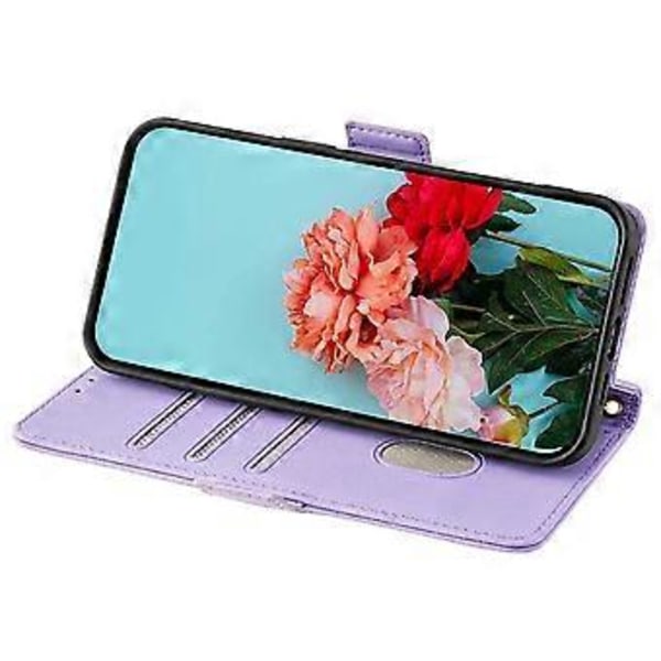 Plånboksfodral för Motorola Edge 40 Neo 5G RFID-skydd PU Läder Telefonskal med Remmar Style F