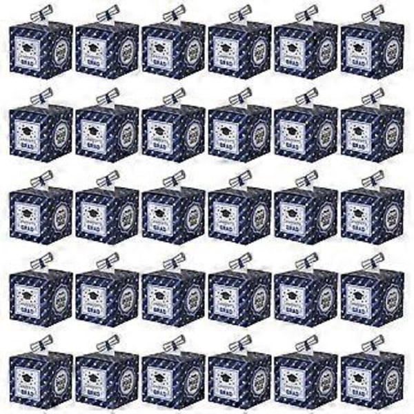 50 stk. Godteribokser for Graduation, Søtsaker, Gaveesker, Graduation Party Favors, Treats Boxes Blue