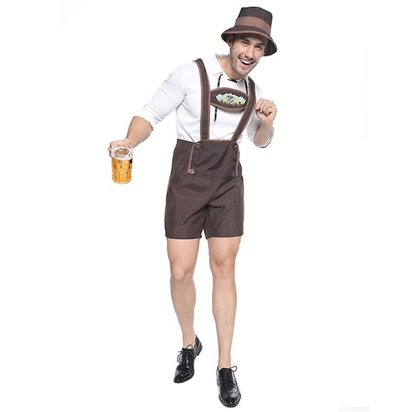 Ölfestdräkt Oktoberfest Beer Festival Fancy Set Cosplay Uniform（XL）