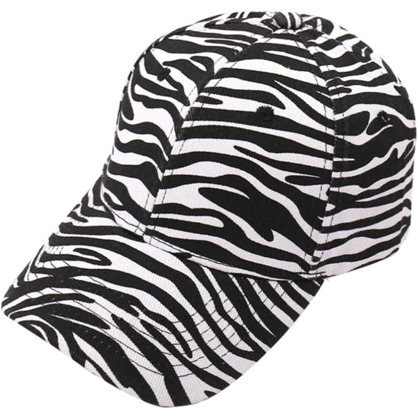 Kuh-Streifen Baseball Cap Zebra Print Peaked Cap Baumwolle Leinen Peake