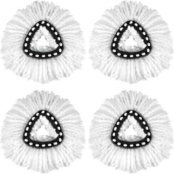 4-pakning med påfyll for roterende mopp - reservemopphode, mikrofibermopp