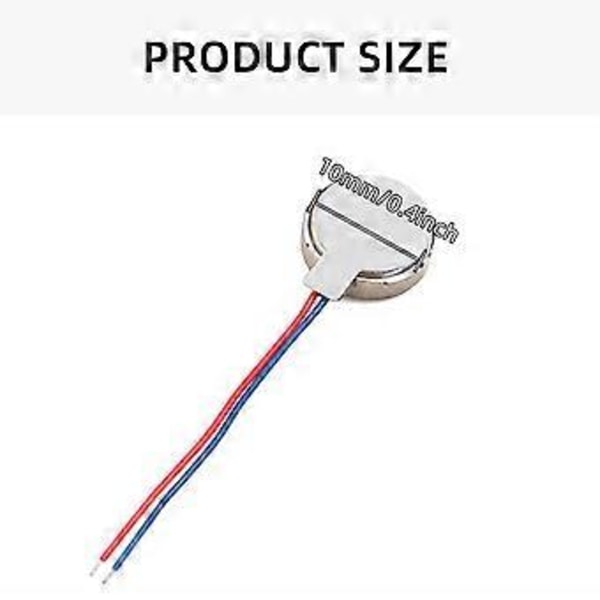 6kpl Nopea 1027 Litteä Moottori Mini Värinämoottori DIY-projekteihin ja Terveystuotteisiin 11000RPM, Helppo Asennus