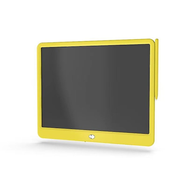 15 tuuman LCD-kirjoitustaulu, värikäs näyttö, pyyhittävä elektroninen piirtopöytä doodlen taulu lapsille aikuisille (keltainen)