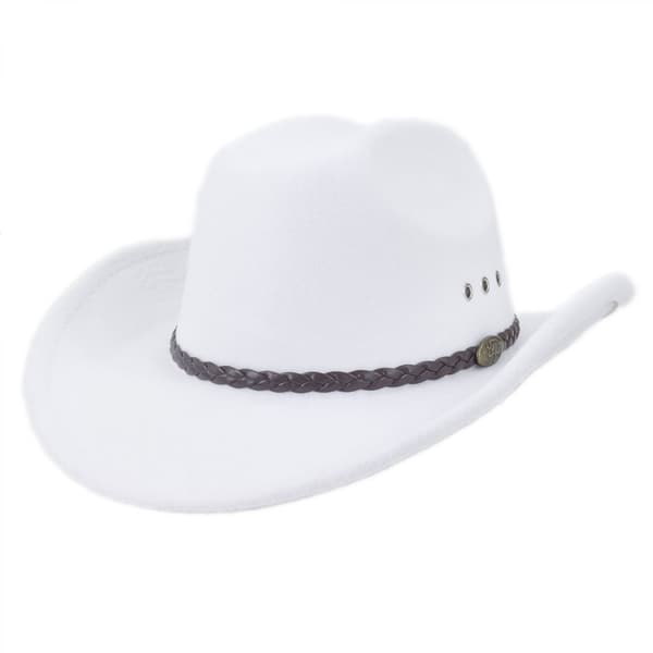 Cowboyhatt kvinner menn western hatt bred brem stropp