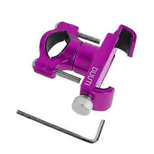 Sykkeltelefonholder i aluminiumslegering, sykkelstyre, stamfeste, svart (lilla) Purple