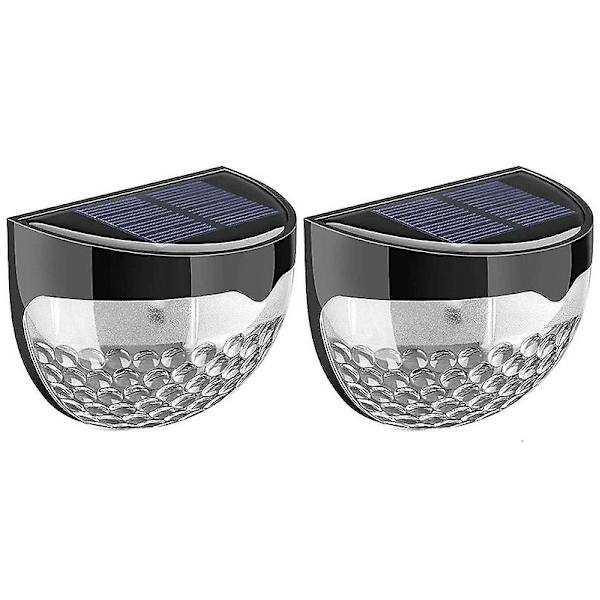 2 st solstängsellampor, dekorativa lampor Led trädgårdslampor Vattentäta soldrivna utomhuslampor för uteplats（Cool White）