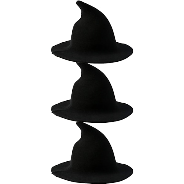 Trollkarlhatt Halloween Häxhatt Stickad Ull Häxhatt Trollkarlhatt