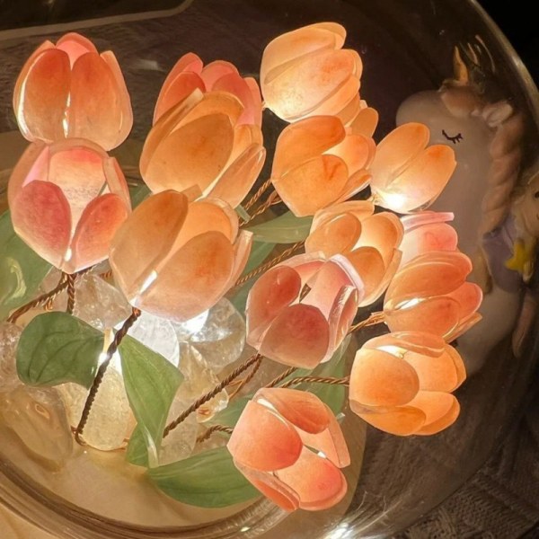 1-pakke DIY tulipan nattlys materialepakke Valentinsdag nisje