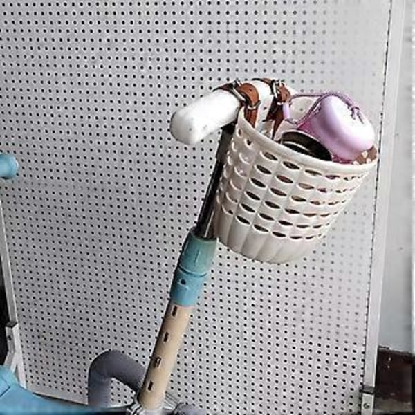 Lasten polkupyörien etukori Muoviset pyöräkorit säädettävällä vyöllä Ohjaustangon säilytysastia Helppo asentaa