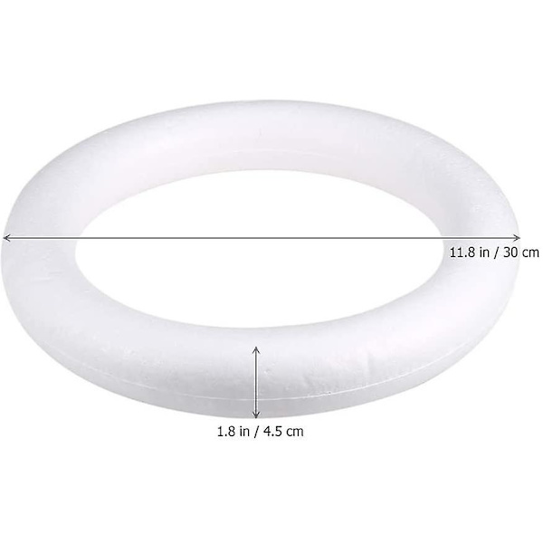 12 st Craft Foam Krans Polystyren Skum Ringar För Jul DIY Hantverk