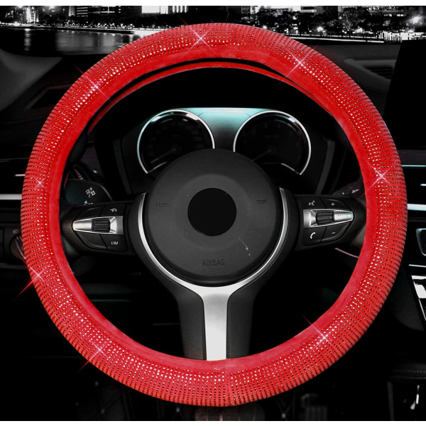 Steering Wheel Cover for Women Bling Bling Crystal Diamond Sparkl