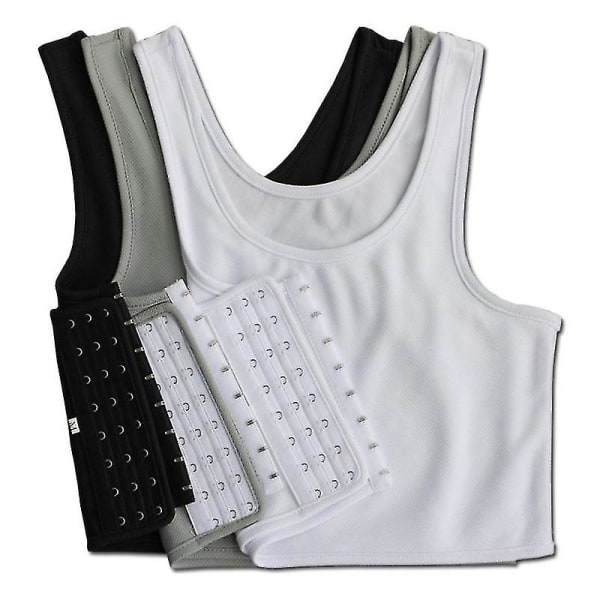 Kvinners brystbinder Tomboy lesbisk korsett Trans vest sommer side spenne kort tank topp undertøy shaper bustier brystbinder（2XL）