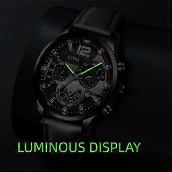 Lyxig Herrklocka i Rostfritt Stål Casual Quartz Analog Armbandsur NY