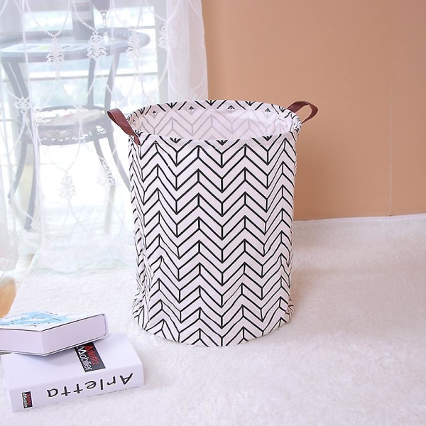 Foldable Laundry Basket Dirty Clothes Storage And Finishing Bucket Household Storage Bag Portable Dirty Clothes Basket（B）