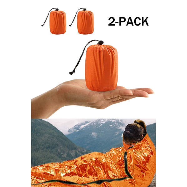 Survival Sleeping Bag, Emergency Bivvy Bag Emergency Rescue Blanket Reusable For Outdoor Camping, Hiking