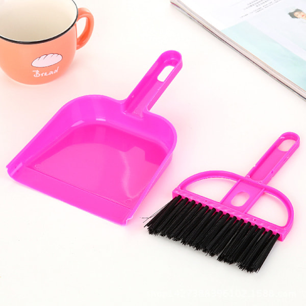 2-pakke Mini Hamster Dustpan Classic Marsvin Chinchillas Sweeper Cavy Cage Clean Hedgehogs Scooper for Smådyr (Rosa)