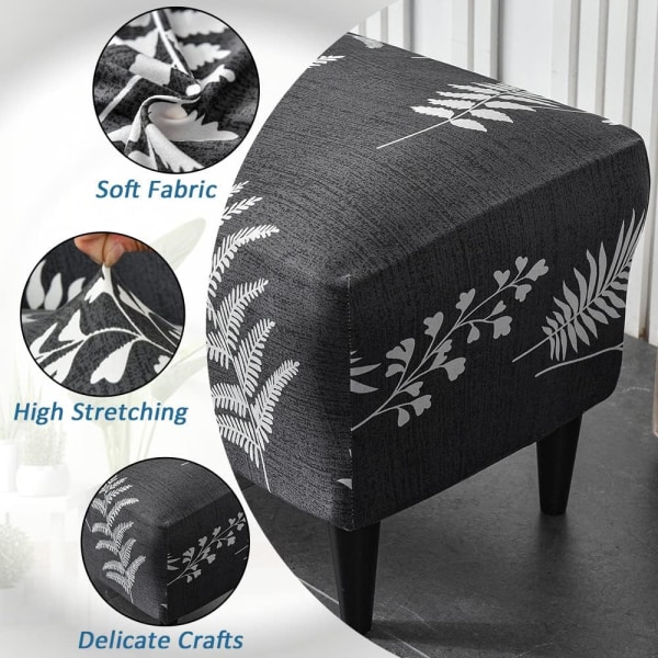 1PC (Vita lakan) Ottoman-överdrag Rektangulärt stretch Ottoman-överdrag