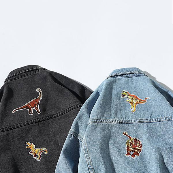 14 stk. Dinosaur Broderi Klæbe Mærkat Søde Broderi Patches Til Dinosaur Applikationer Mode Holdbare Tøj Bukser