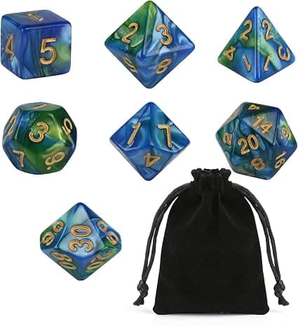 7 monitahoista noppaa roolipeleihin Dungeons and Drago