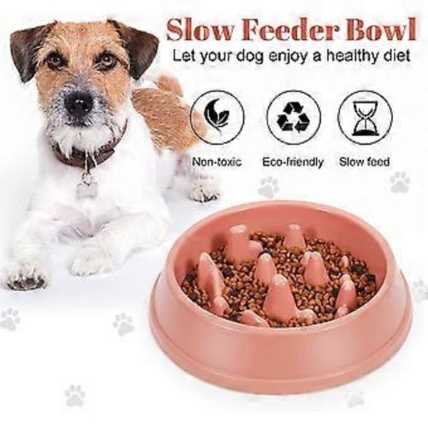 Slow Feeder Hundeskåle til Små og Mellemstore Hunde Katte Skridsikker Langsom Spisning Sund Hvalpeskål Puzzle Maze Sjov Feeder Interaktiv