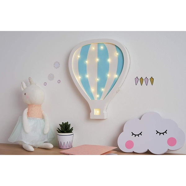 Härlig Murale Cactus Lampe Led Pour Chambre D&#39;enfant Sans Cble, Avec Interrupteur Bascule, Bois, Blanc, Vert