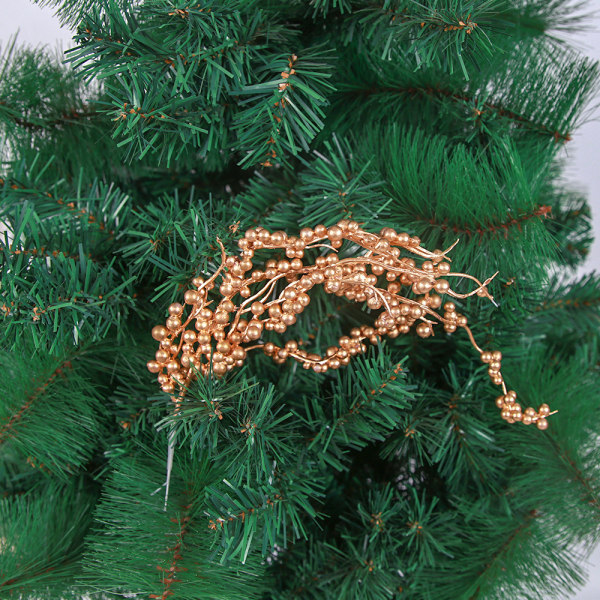 2 st gyllene bär juldekorationer julgirlang