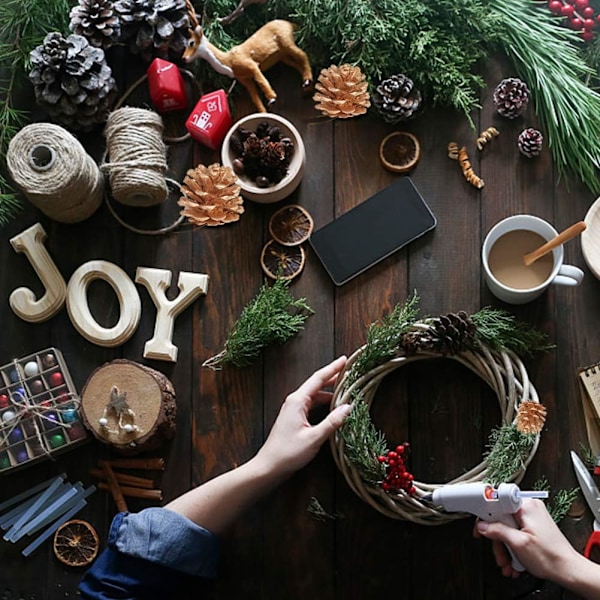 18 stk. fyrrekoglevedhæng, julekoglepynt, Decora