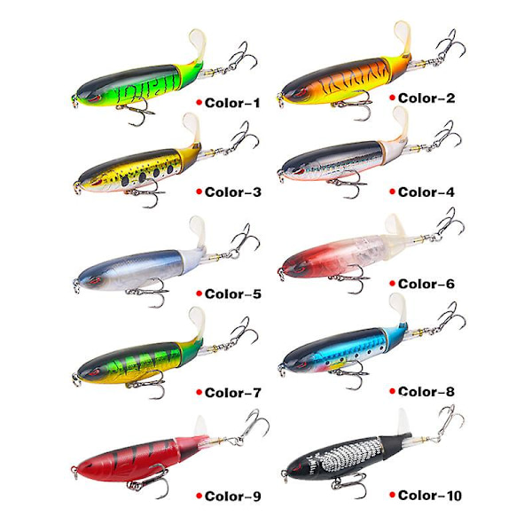 2 stk tilfeldig farge Mini Fat Crank fiske lokke simulert stein fiske hard agn lokke plast simulering agn