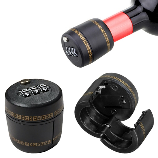 2-delad kombinationslås för vin, drycker, numeriska koder, bo