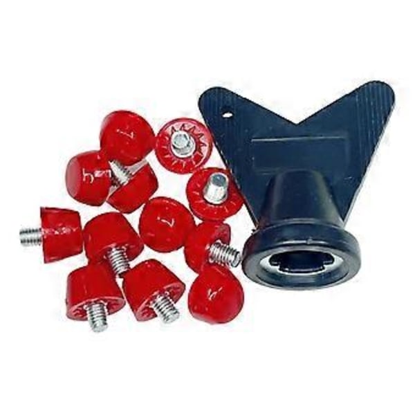 12 stk./pakke Fotballsko Knotter for Voksne Gutt Jente Barn Sko Fotball Knotter Erstatning Sikkerhetsplast Fotball Knotter Mursteinsrød Brick red 10mm