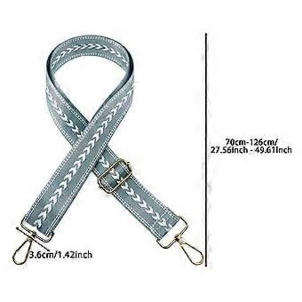 Skuldertaske Rem Hardware med Metalkroge DIY Taske Rem Udskiftning til Totes Blå Blue