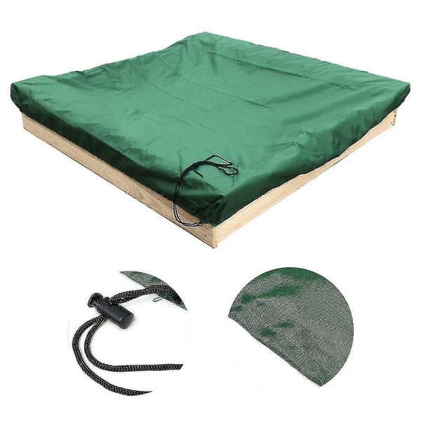 Dammtätt skydd Cover Vattentätt sandlåda Cover（150*150 Grön）