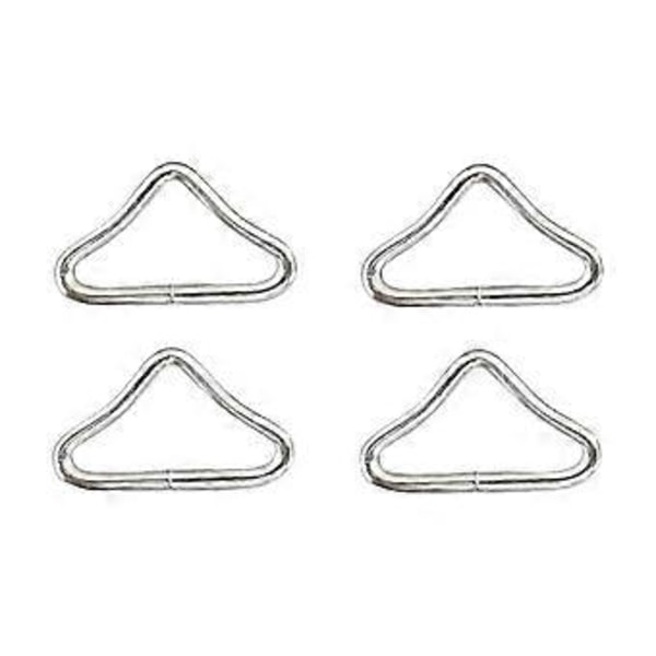 4x V-ring triangelspänne, metall trampoline nätspänne, fast utomhusutrustning för barns hoppstolar (utan remmar) no Straps