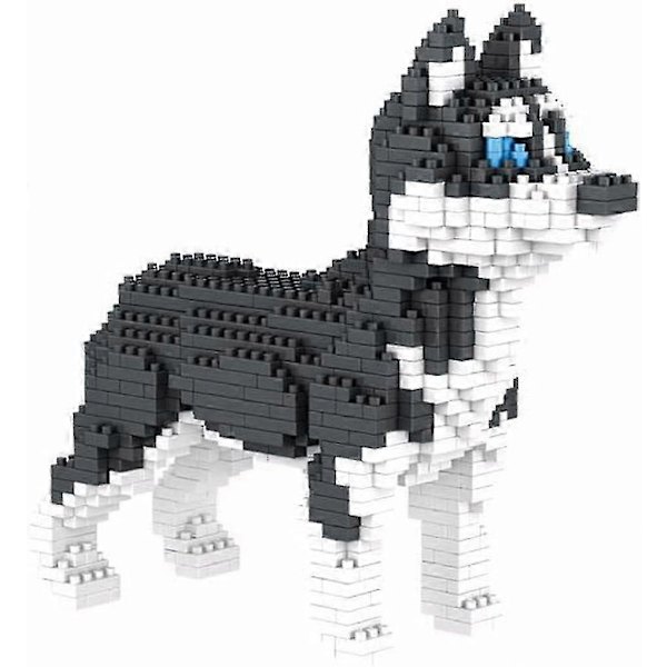 (Jul) Figur til samling med nanoblok (model 1) Husky