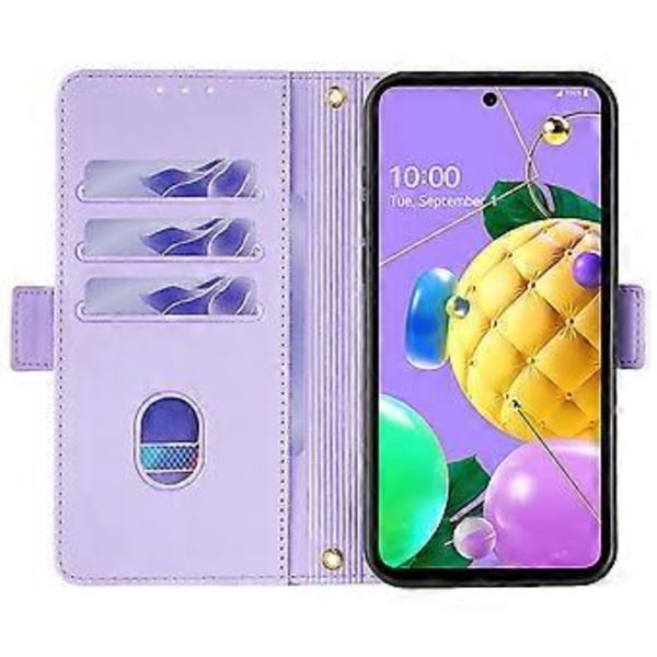 Plånboksfodral för LG K52 RFID-skydd PU Läder Crossbody Telefonfodral Style F