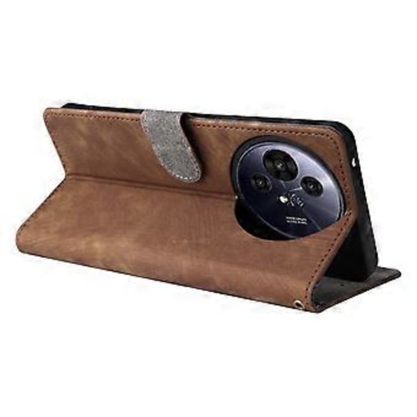 Til TCL 50 Pro NxtPaper 5G/50 NxtPaper 5G Wallet Case RFID-blokering PU Læder Cover Stativ Visning Brown