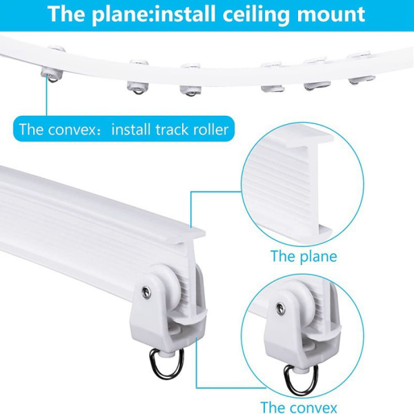 Curtain rail 1-track fixed size 500CM screwed