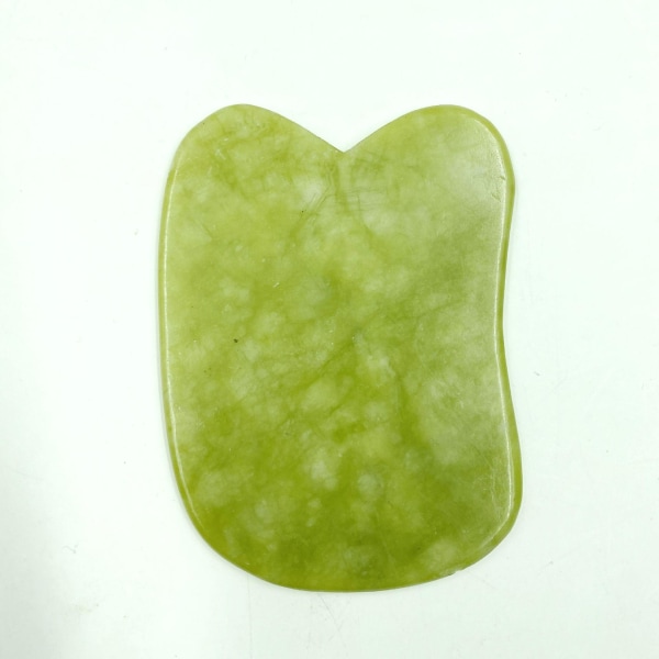 Gua Sha Massasjestein Jade Grønn（8.5x6cm）