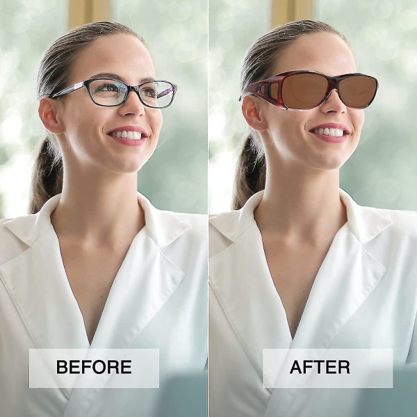 Fitover Prescription Sunglasses Wear Over Glasses Oversized Polarized Eyeglasses For Mend Women With Uv Protection