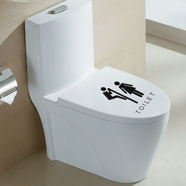 WC-seinätarra Vedenpitävä Irrotettava WC-istuin Kylpyhuoneen Ovi