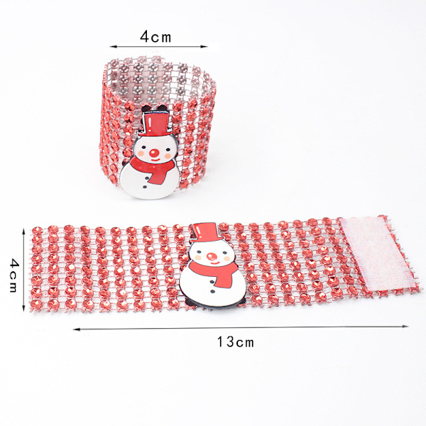 10 stk. Jule Rhinestone Jule Serviet Ring Holdere S