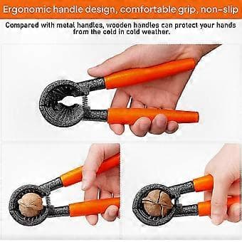 Nøddeknækker til knækning af valnødder og pekannødder med ergonomisk greb, ideel til nødder og hasselnødder