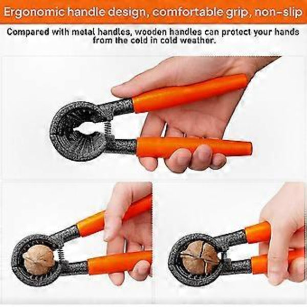Nötkrackare för valnötter och pekannötter med ergonomiskt grepp, idealisk för nötter och hasselnötter