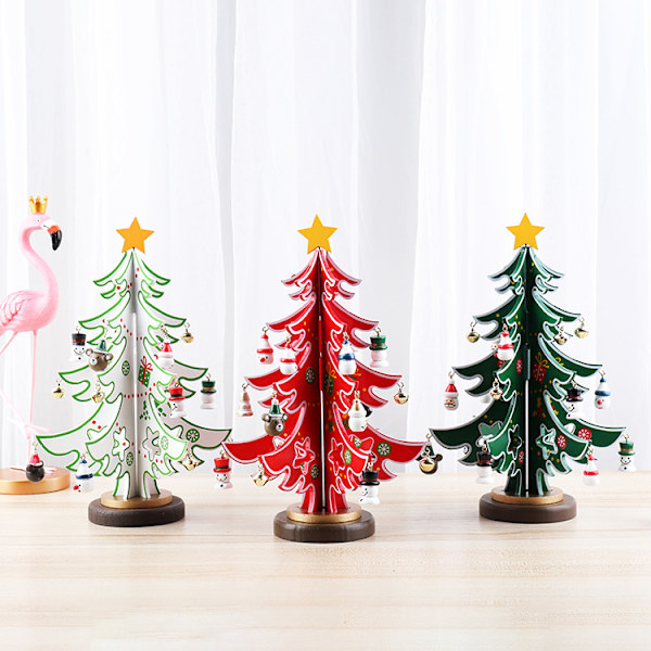 Jul Adventsdekoration Miniatyr Julgran DIY Present Bordsdekoration